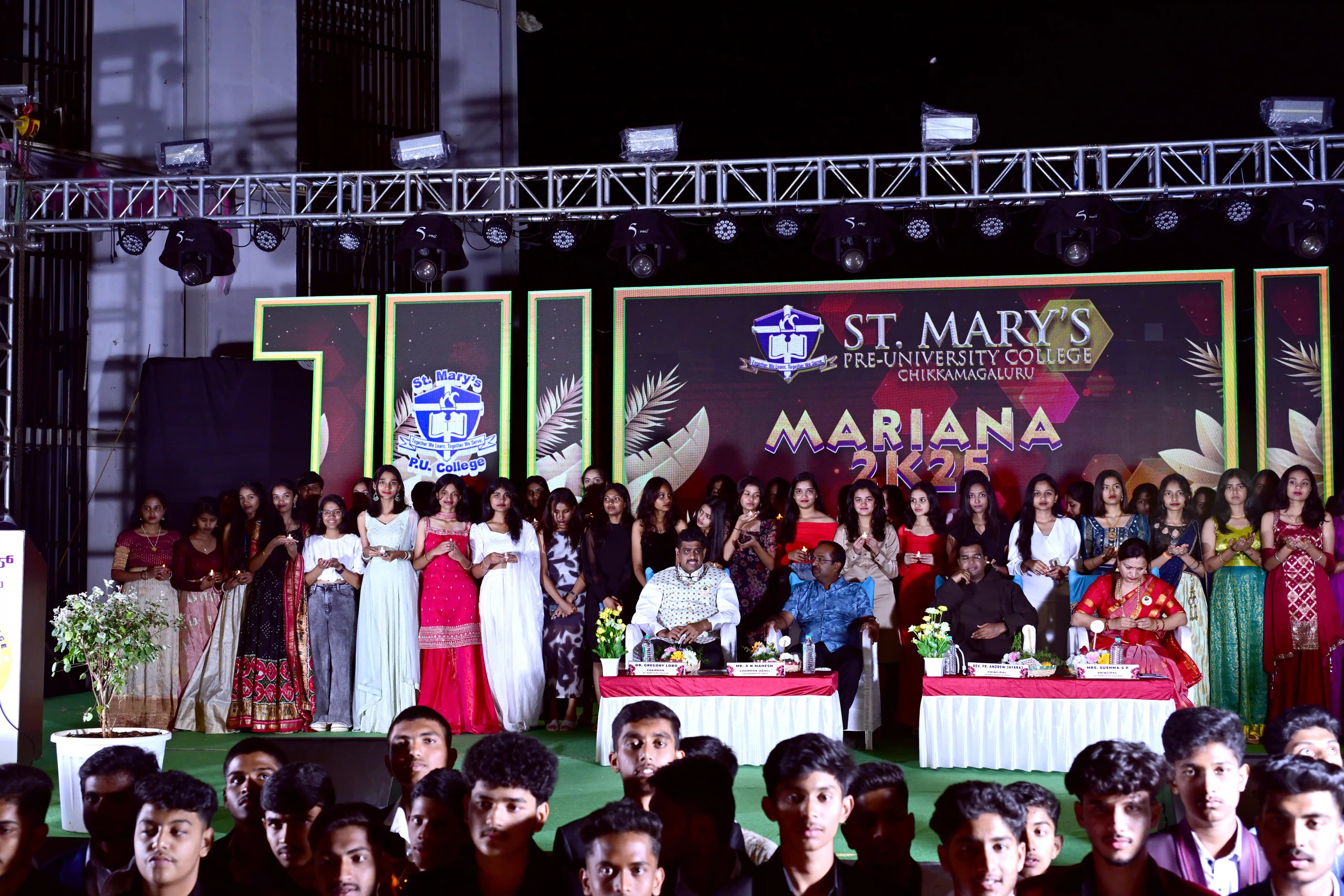 Mariana 2K25 college fest moment 4 at St. Marys PU College