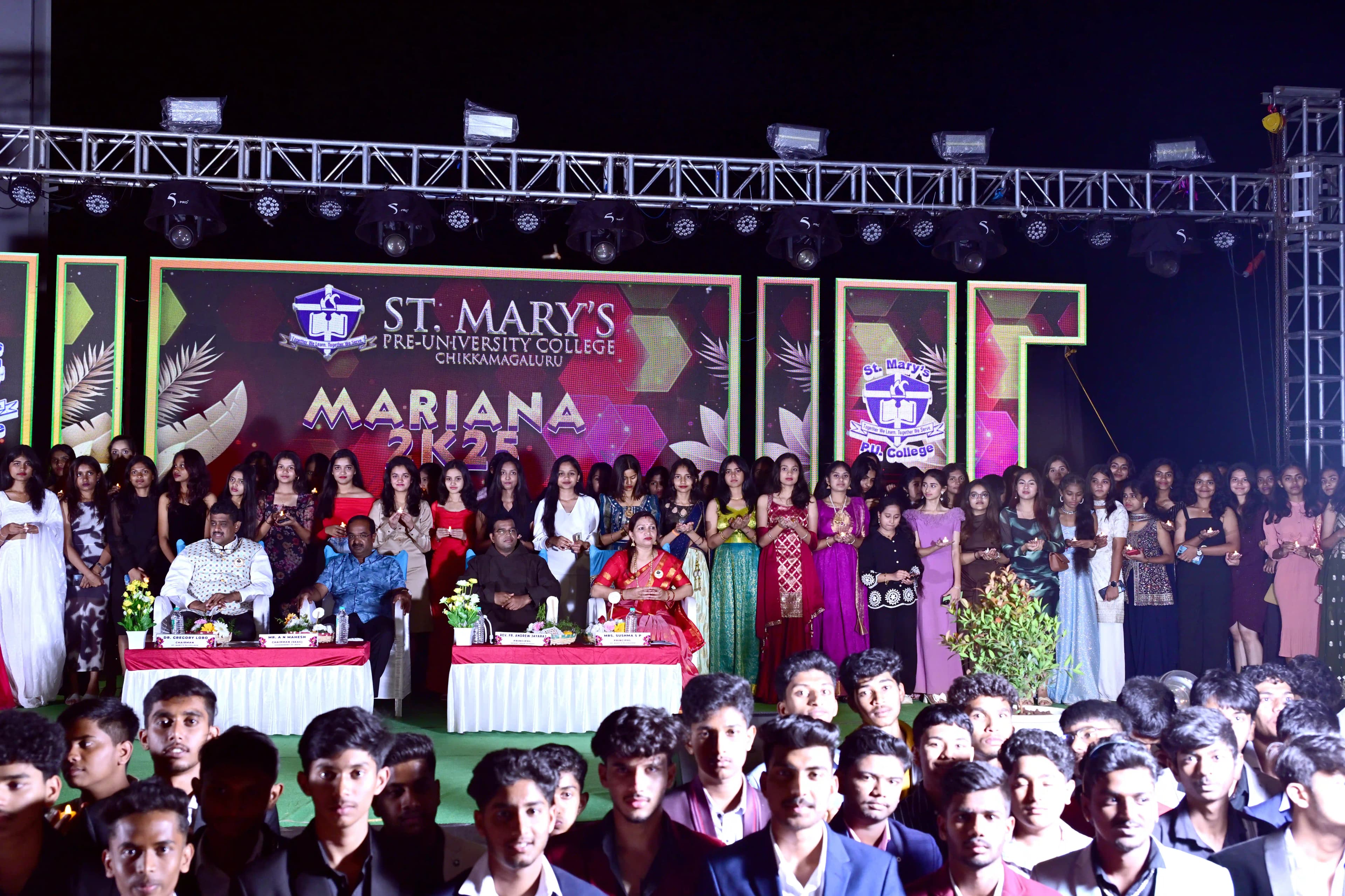 Mariana 2K25 college fest moment 5 at St. Marys PU College
