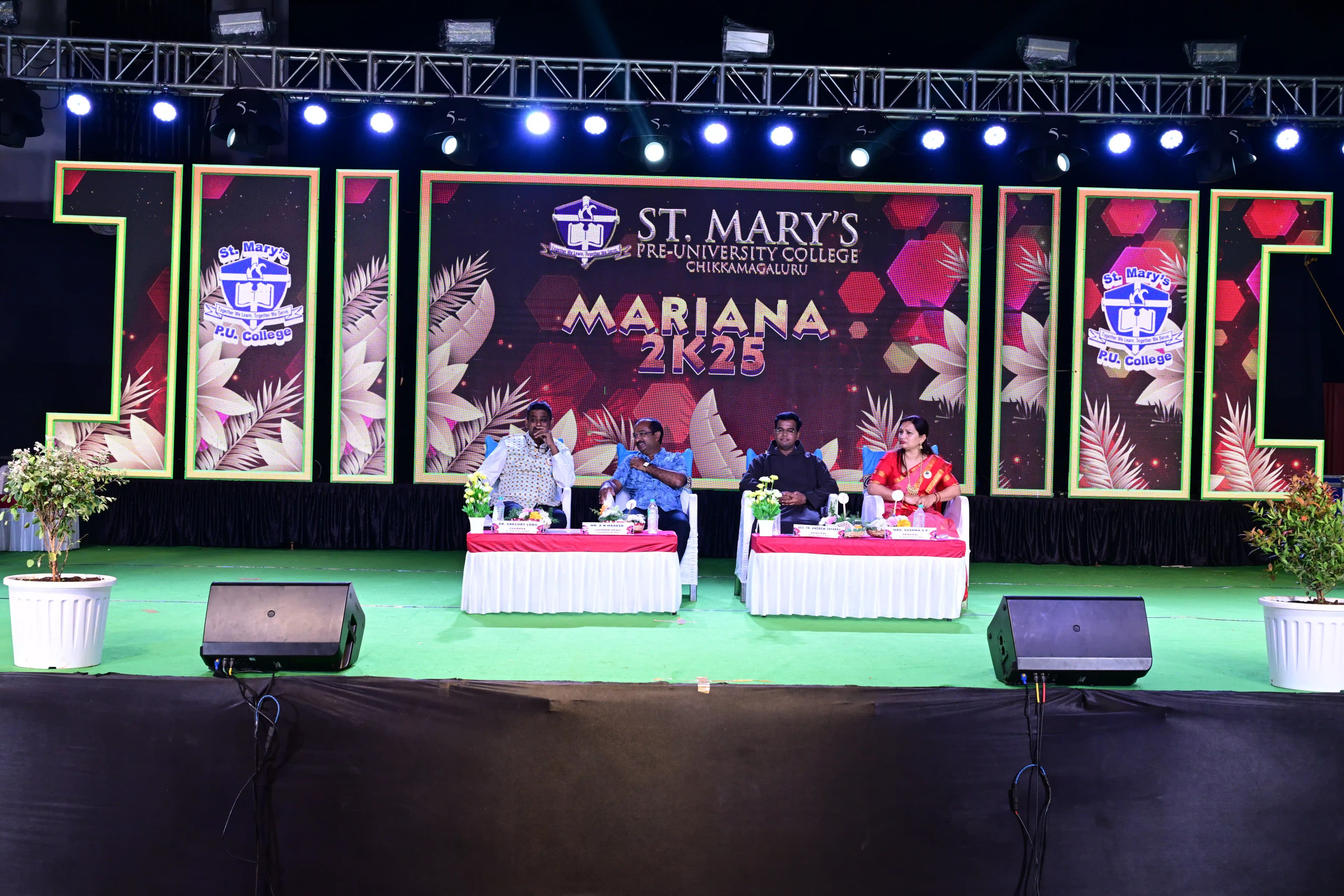 Mariana 2K25 college fest moment 7 at St. Marys PU College