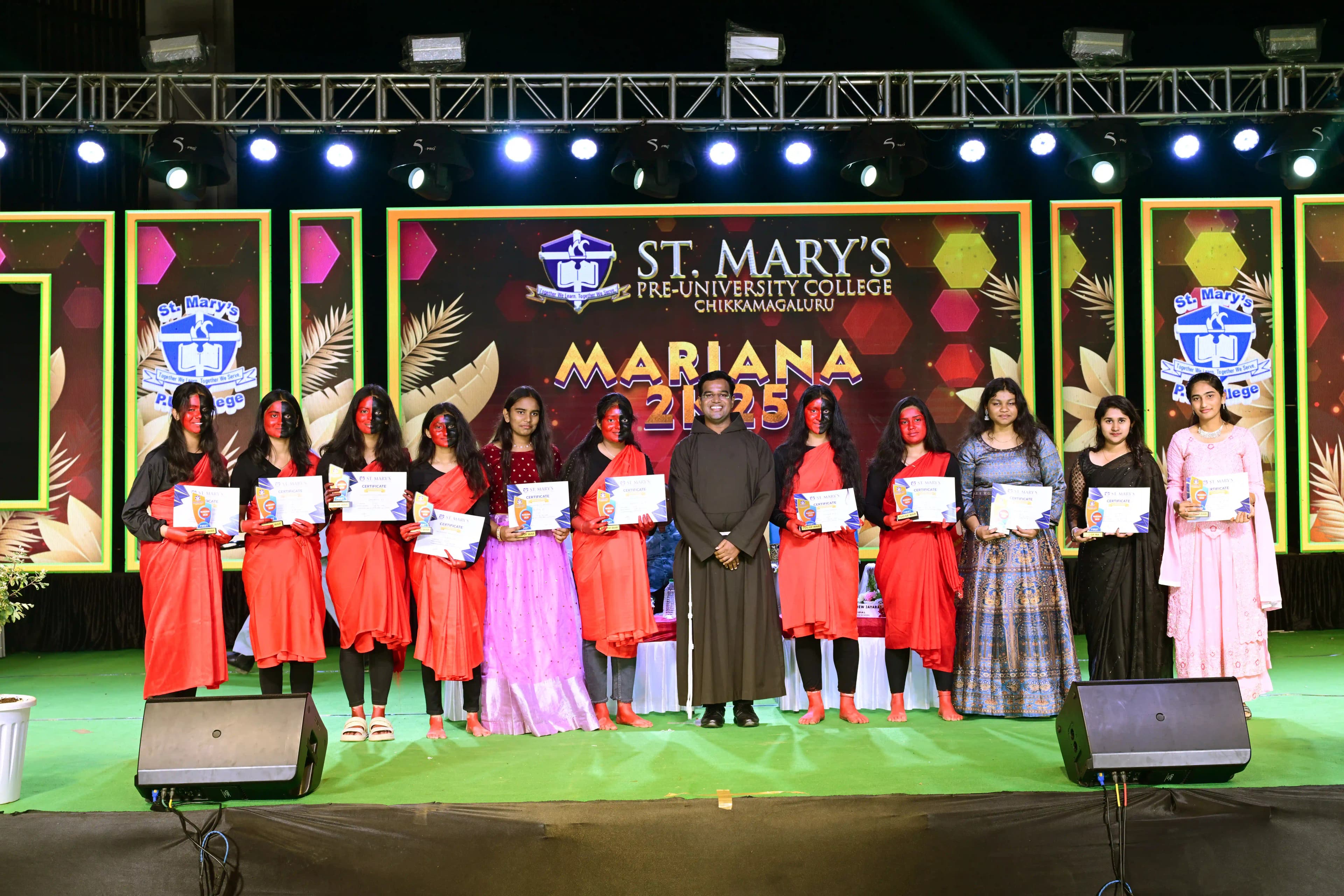 Mariana 2K25 college fest moment 8 at St. Marys PU College